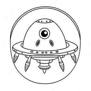 Alien Spaceship Coloring Page 34794-27853