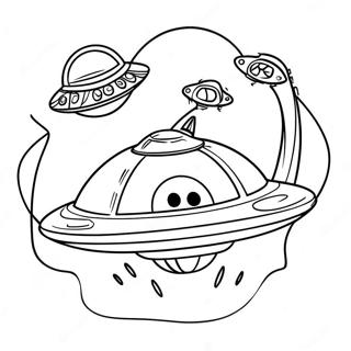 Alien Spaceship Coloring Page 34794-27854