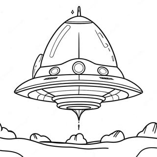 Alien Spaceship Coloring Page 34794-27855