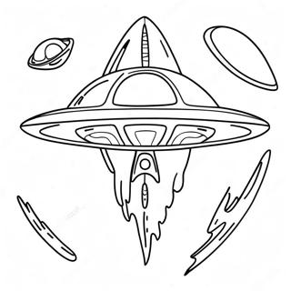 Alien Spaceship Coloring Page 34794-27856