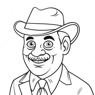 Funny Uncle With A Hat Coloring Page 34804-27860