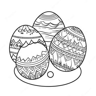 Colorful Nowruz Eggs Coloring Page 34814-27866