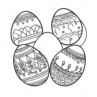 Colorful Nowruz Eggs Coloring Page 34814-27867