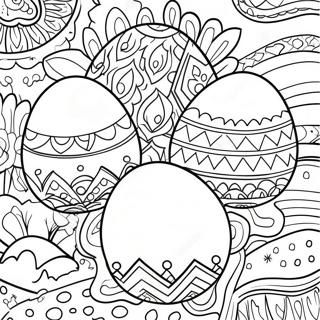 Colorful Nowruz Eggs Coloring Page 34814-27868