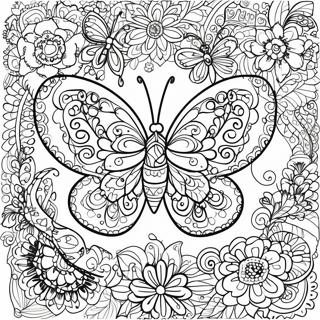 Butterfly For Adults Coloring Pages