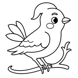 Christmas Bird Coloring Pages