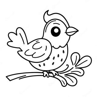 Christmas Bird Coloring Page 34833-27879