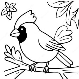 Festive Cardinal Coloring Page 34834-27881