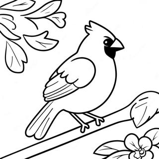 Festive Cardinal Coloring Page 34834-27882