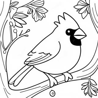 Festive Cardinal Coloring Page 34834-27883