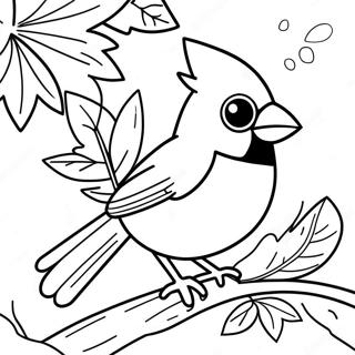 Festive Cardinal Coloring Page 34834-27884