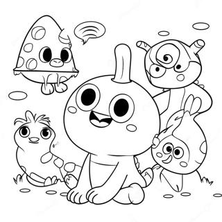 Henry Hugglemonster Playing With Friends Coloring Page 34844-27890