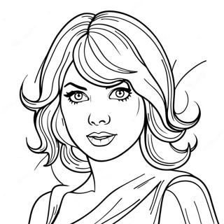 Taylor Swift Evermore Coloring Pages