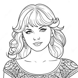 Taylor Swift Evermore Coloring Pages