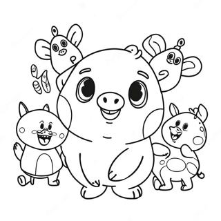 Pibby With Colorful Friends Coloring Page 34864-27907