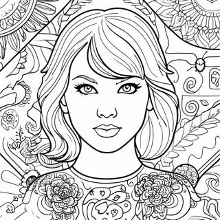 Taylor Swift Reputation Album Cover Coloring Page 3486-2822