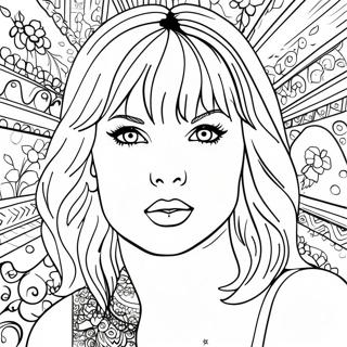 Taylor Swift Reputation Album Cover Coloring Page 3486-2823