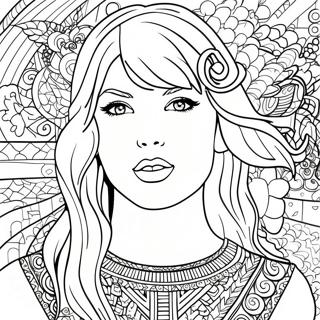 Taylor Swift Reputation Album Cover Coloring Page 3486-2824