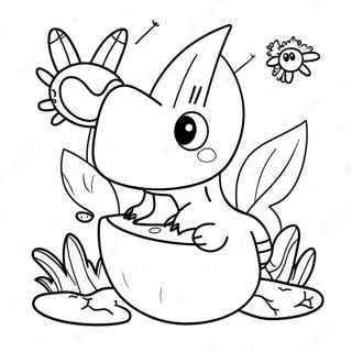 Cute Venus Fly Trap Coloring Page 34874-27910