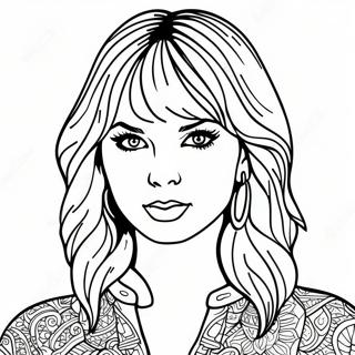 Taylor Swift Fierce Reputation Look Coloring Page 3487-2825