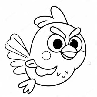 Red Angry Bird Flying Coloring Page 34904-27934