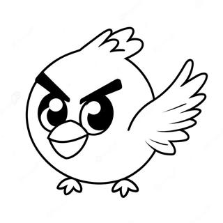 Red Angry Bird Flying Coloring Page 34904-27935