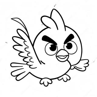 Red Angry Bird Flying Coloring Page 34904-27936