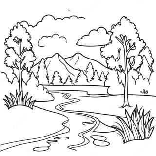 Beautiful Russian Landscape Coloring Page 34924-27955