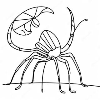 Cute Daddy Long Legs Coloring Page 34934-27963