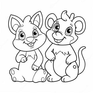 Fun Duo Abc Animals Coloring Page 34954-27977