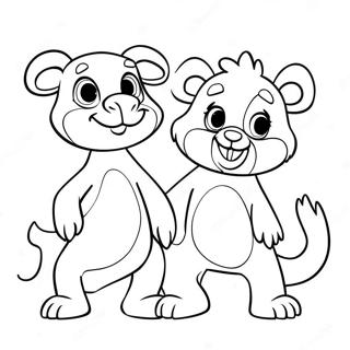 Fun Duo Abc Animals Coloring Page 34954-27980