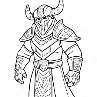 Skyrim Dragonborn Coloring Page 34983-28004