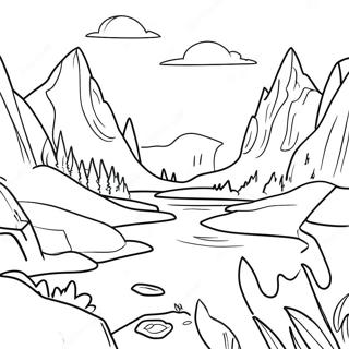 Skyrim Landscape Coloring Page 34984-27999