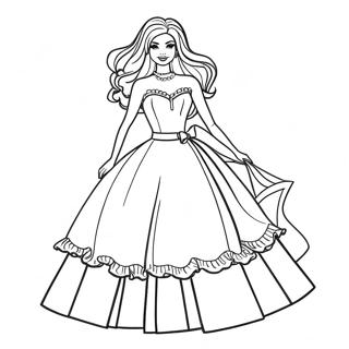 Fashion Barbie Coloring Page 34993-28005