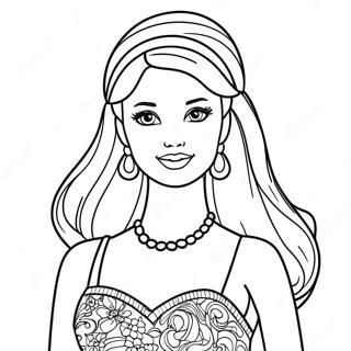 Fashion Barbie Coloring Page 34993-28006