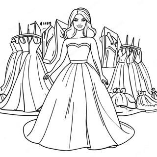 Fashion Barbie Coloring Page 34993-28008