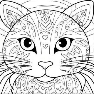 Cute Cat Face Coloring Page 35003-28014