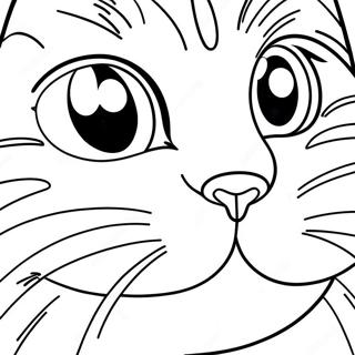 Playful Cat Face Coloring Page 35004-28018