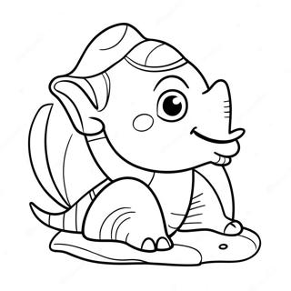 Ralph With Conch Shell Coloring Page 35014-28021