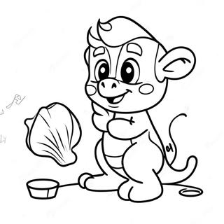 Ralph With Conch Shell Coloring Page 35014-28022