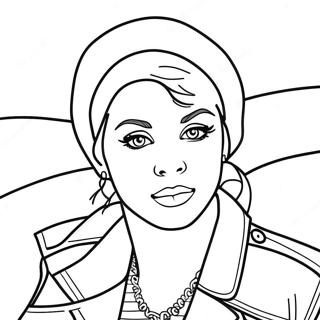 Pop Star Coloring Pages