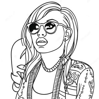 Pop Star Coloring Page 35053-28046