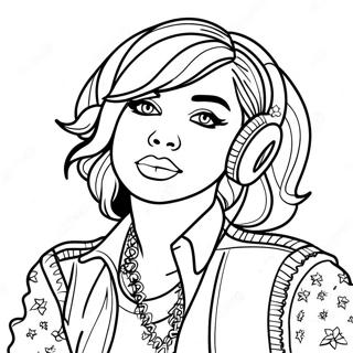 Pop Star Coloring Page 35053-28047