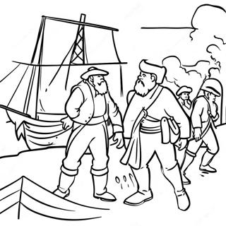 Jamestown Historical Scene Coloring Page 35063-28060