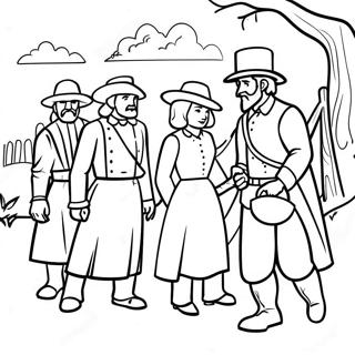 Colonial Jamestown Settlers Coloring Page 35064-28061