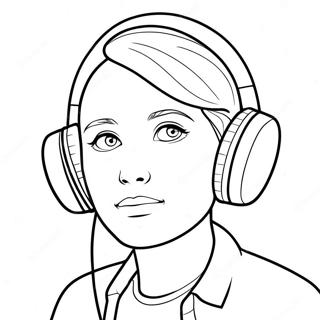 Listening Coloring Page 35073-28075