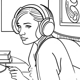 Listening Coloring Page 35073-28076