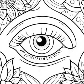 Cartoonish Eye Coloring Page 3507-2838