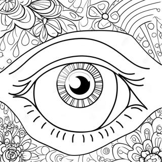 Cartoonish Eye Coloring Page 3507-2839