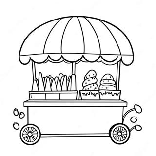 Colorful Snow Cone Stand Coloring Page 35084-28077